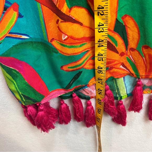 Farm Rio x Anthropologie Cover-Up Maxi Dress Size Small Tropical Halter - Picture 5 of 9